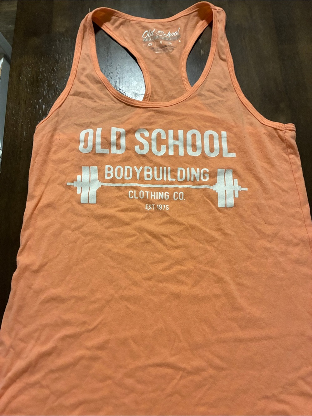 Women's Orange Bodybuilding Tank Top
